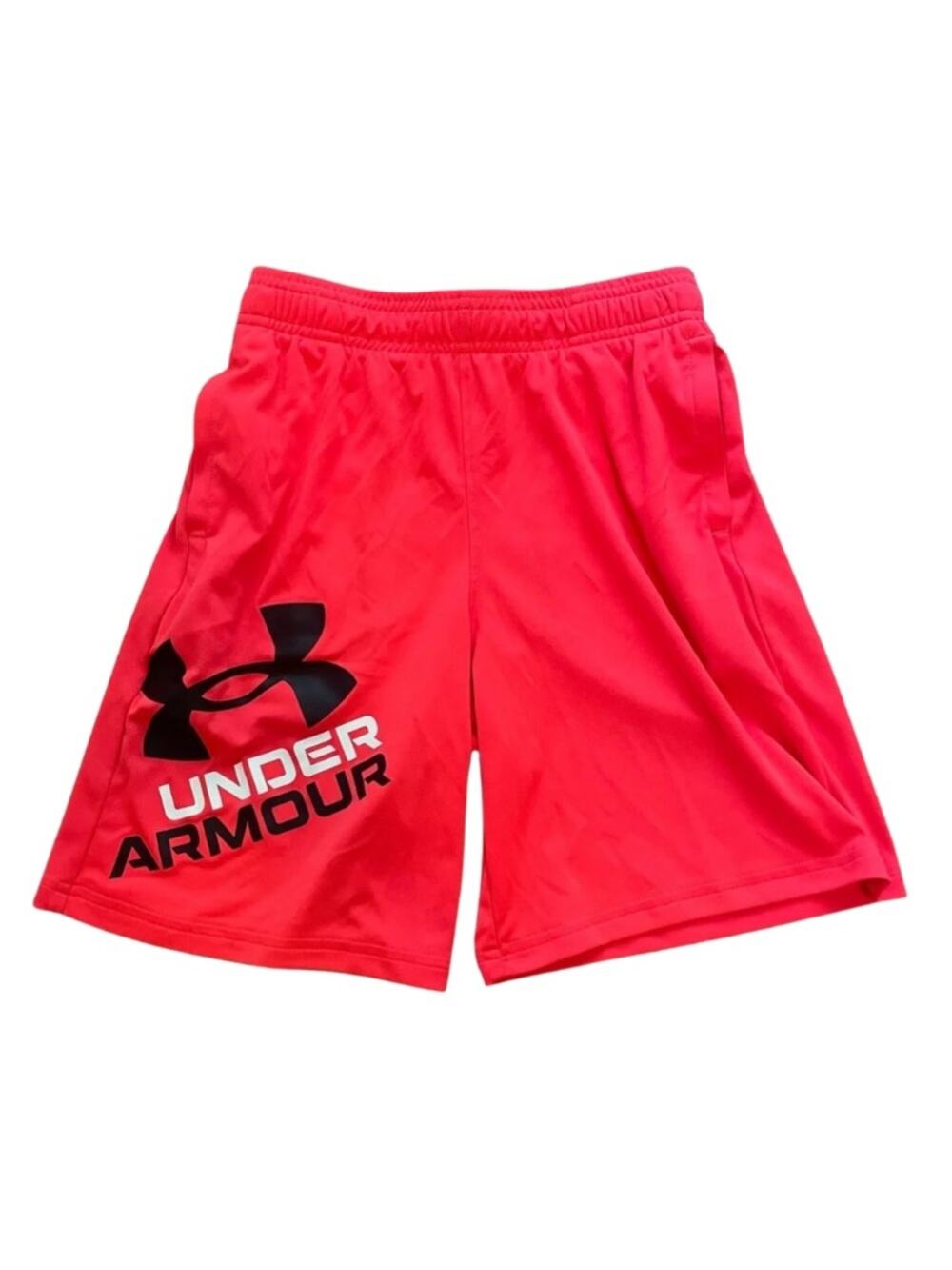 Under Armour Coral Med Boys Athletic Activewear Workout Running Shorts #0056